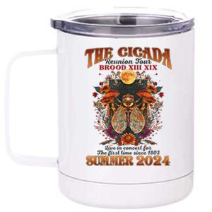 The Cicada Reunion 2024 Cicada Concert 12 oz Stainless Steel Tumbler Cup