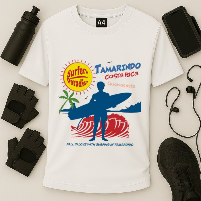 Tamarindo Costa Rica Surfer Cooling Performance Crew T-Shirt