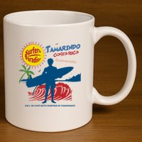 Tamarindo Costa Rica Surfer 11oz C Handle Ceramic Mug