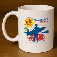 Tamarindo Costa Rica Surfer 11oz C Handle Ceramic Mug