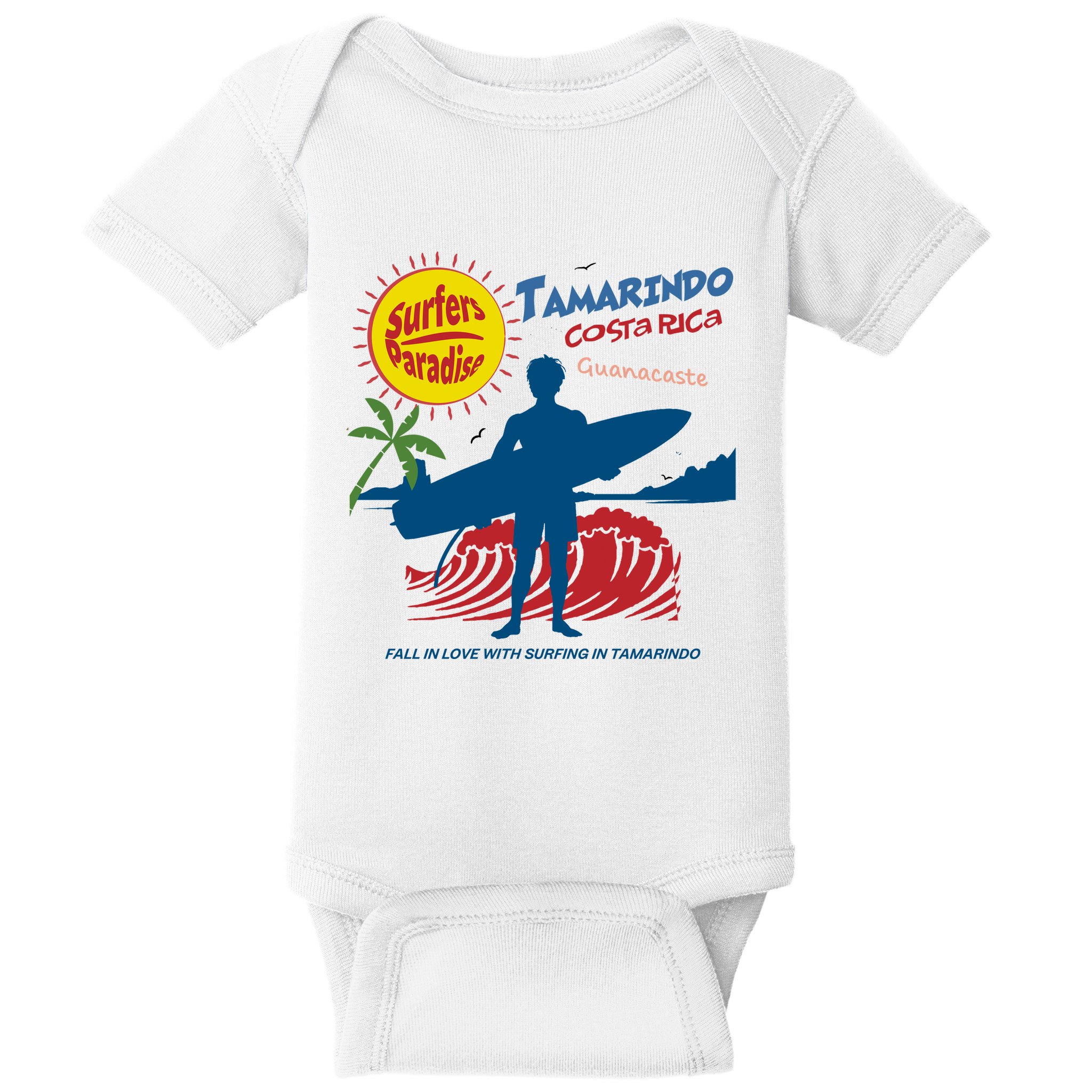 Tamarindo Costa Rica Surfer Baby Bodysuit