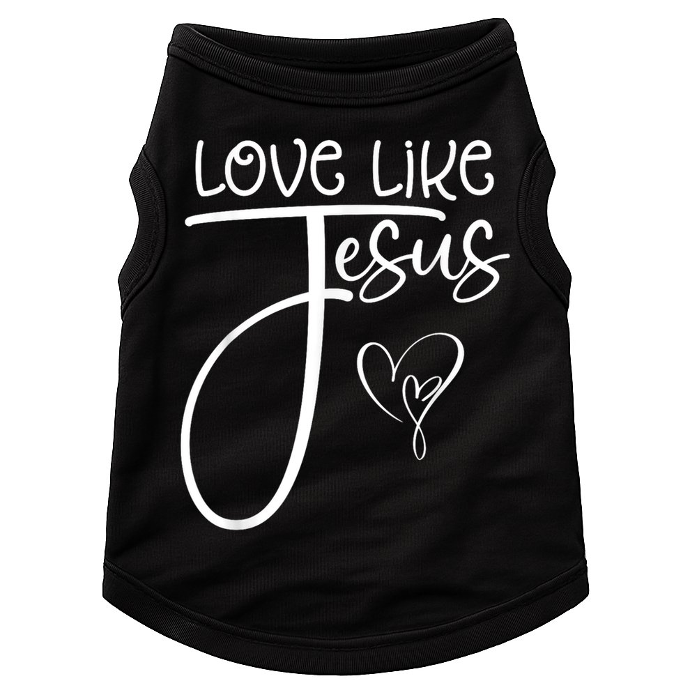 Trendy Christian Religious Love Like Jesus Doggie Tank