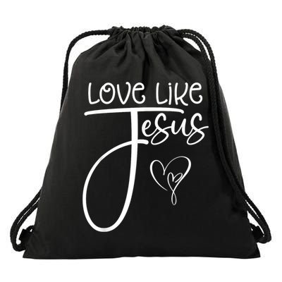 Trendy Christian Religious Love Like Jesus Drawstring Bag