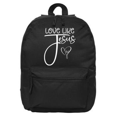 Trendy Christian Religious Love Like Jesus 16 in Basic Backpack