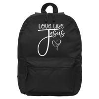 Trendy Christian Religious Love Like Jesus 16 in Basic Backpack