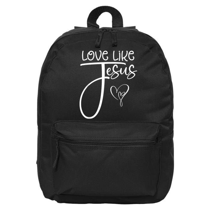 Trendy Christian Religious Love Like Jesus 16 in Basic Backpack