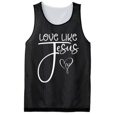 Trendy Christian Religious Love Like Jesus Mesh Reversible Basketball Jersey Tank