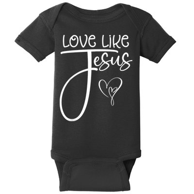 Trendy Christian Religious Love Like Jesus Baby Bodysuit