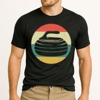 Team Curling Retro Sunset Sport Cooling Performance Crew T-Shirt
