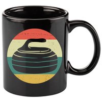 Team Curling Retro Sunset Sport 11oz C Handle Ceramic Mug