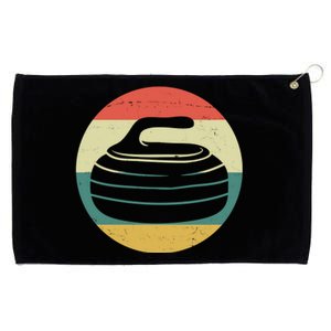 Team Curling Retro Sunset Sport Grommeted Golf Towel