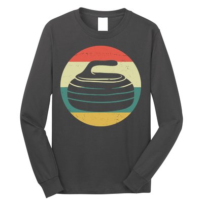 Team Curling Retro Sunset Sport Long Sleeve Shirt