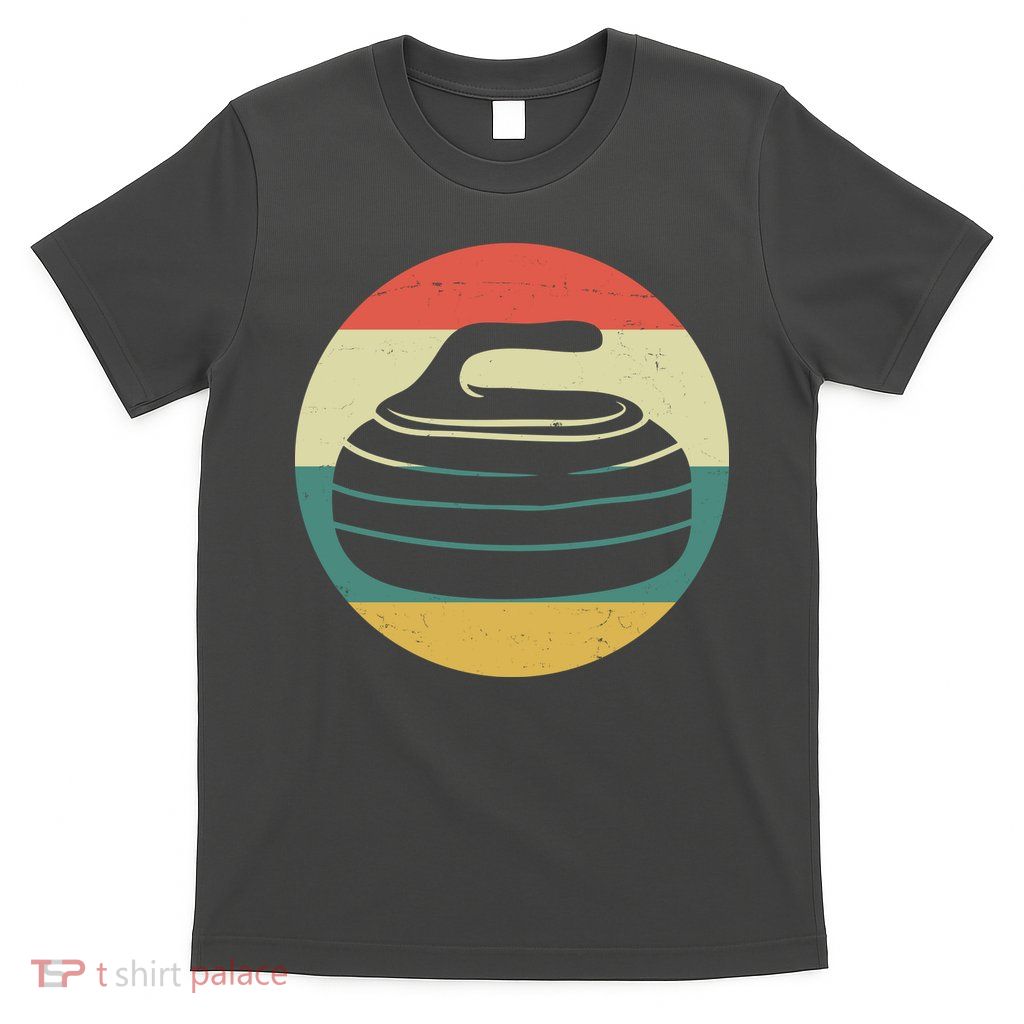 Team Curling Retro Sunset Sport T-Shirt