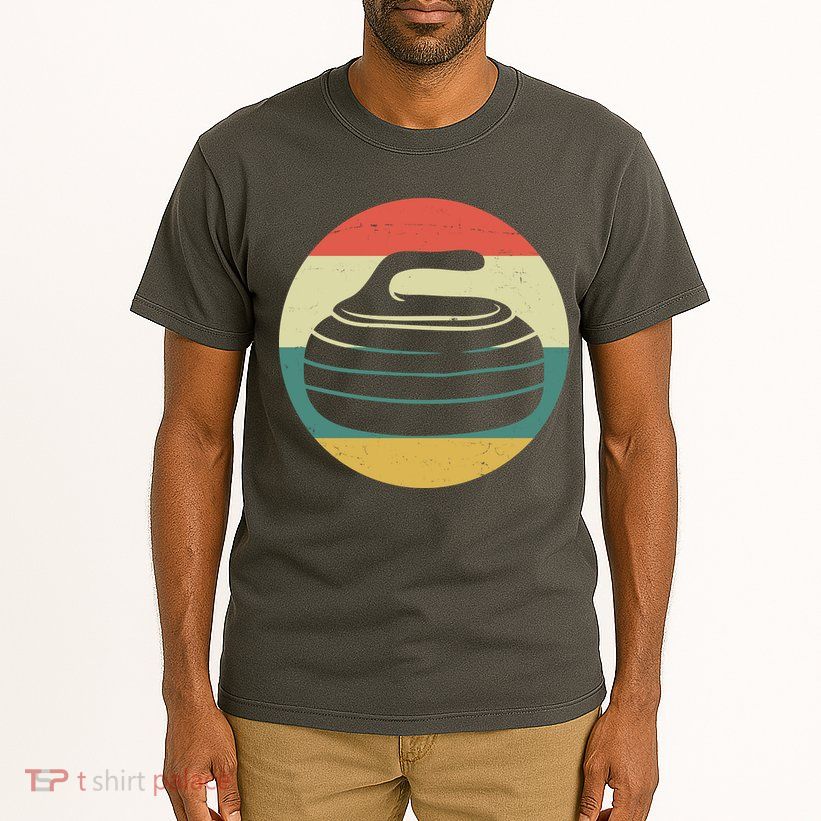 Team Curling Retro Sunset Sport Tall T-Shirt