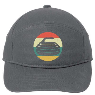 Team Curling Retro Sunset Sport 7-Panel Snapback Hat