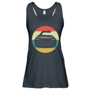 Team Curling Retro Sunset Sport Ladies Essential Flowy Tank