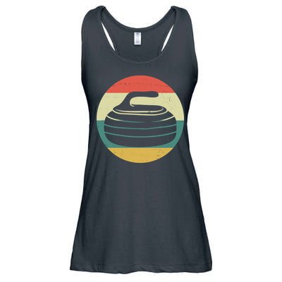 Team Curling Retro Sunset Sport Ladies Essential Flowy Tank