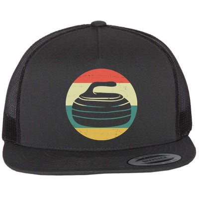 Team Curling Retro Sunset Sport Flatbill Hat