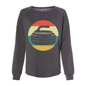 Team Curling Retro Sunset Sport Womens California Wash Sweatshirt