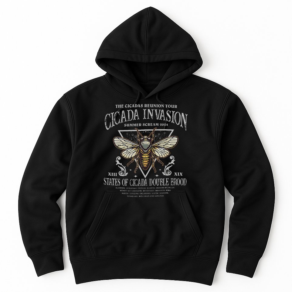 The Cicadas Reunion Cicada Nature Lover Summer 2024 Hoodie
