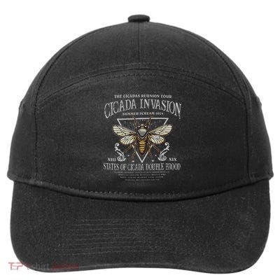 The Cicadas Reunion Cicada Nature Lover Summer 2024 7-Panel Snapback Hat