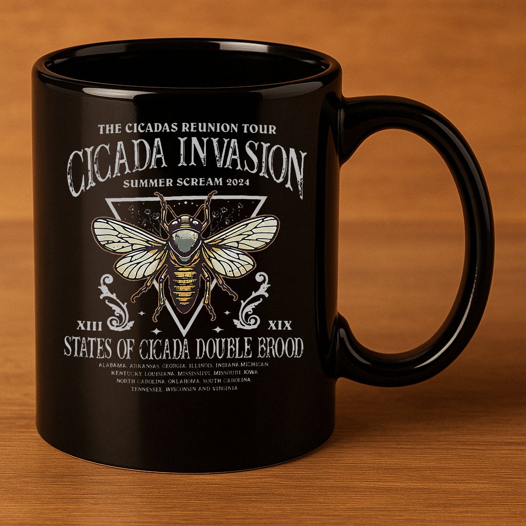 The Cicadas Reunion Cicada Nature Lover Summer 2024 11oz C Handle Ceramic Mug
