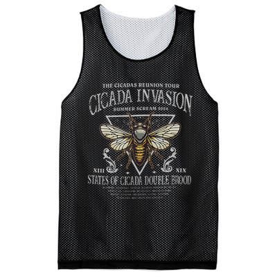 The Cicadas Reunion Cicada Nature Lover Summer 2024 Mesh Reversible Basketball Jersey Tank