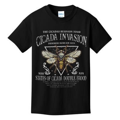 The Cicadas Reunion Cicada Nature Lover Summer 2024 Kids T-Shirt