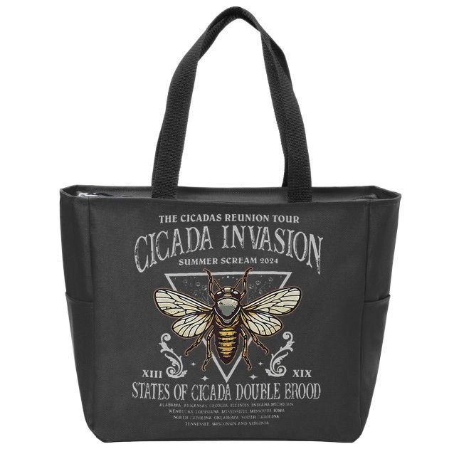 The Cicadas Reunion Cicada Nature Lover Summer 2024 Zip Tote Bag