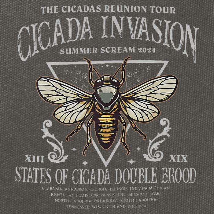 The Cicadas Reunion Cicada Nature Lover Summer 2024 Cotton Canvas Backpack