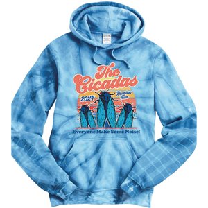 The Cicadas Reunion Retro Beach Concert Design Tie Dye Hoodie