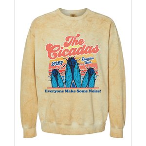 The Cicadas Reunion Retro Beach Concert Design Colorblast Crewneck Sweatshirt