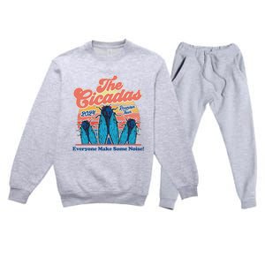 The Cicadas Reunion Retro Beach Concert Design Premium Crewneck Sweatsuit Set