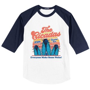 The Cicadas Reunion Retro Beach Concert Design Baseball Sleeve Shirt