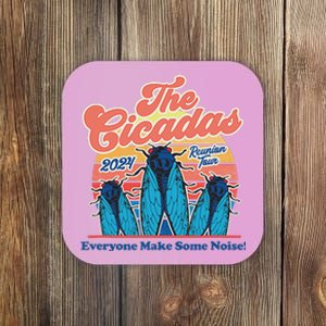 The Cicadas Reunion Retro Beach Concert Design Coaster