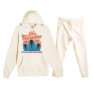 The Cicadas Reunion Retro Beach Concert Design Premium Hooded Sweatsuit Set