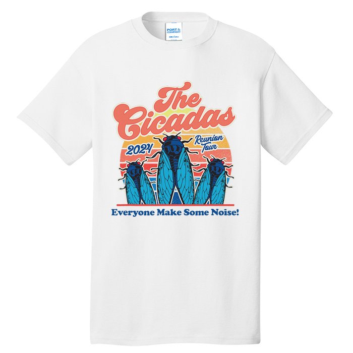 The Cicadas Reunion Retro Beach Concert Design Tall T-Shirt