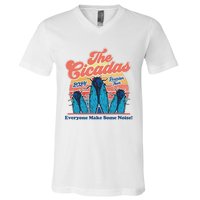 The Cicadas Reunion Retro Beach Concert Design V-Neck T-Shirt