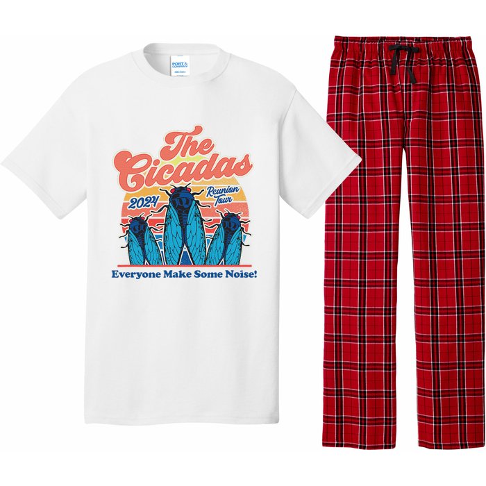 The Cicadas Reunion Retro Beach Concert Design Pajama Set