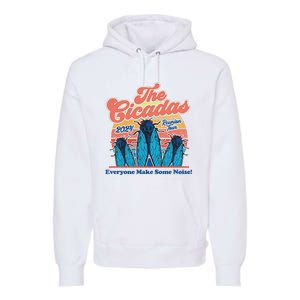 The Cicadas Reunion Retro Beach Concert Design Premium Hoodie