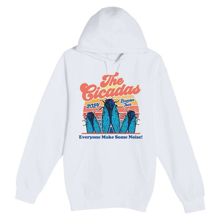 The Cicadas Reunion Retro Beach Concert Design Premium Pullover Hoodie