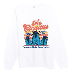 The Cicadas Reunion Retro Beach Concert Design Premium Crewneck Sweatshirt