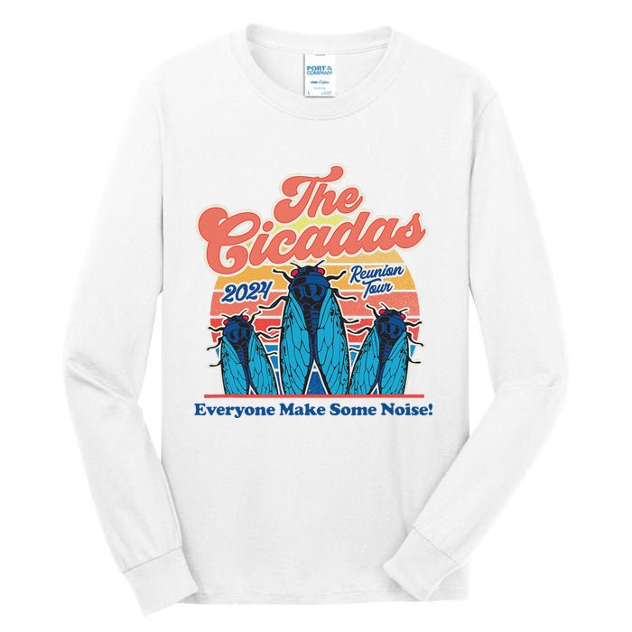 The Cicadas Reunion Retro Beach Concert Design Tall Long Sleeve T-Shirt