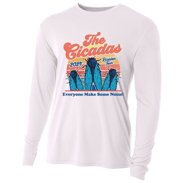 The Cicadas Reunion Retro Beach Concert Design Cooling Performance Long Sleeve Crew