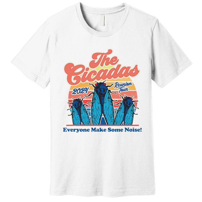 The Cicadas Reunion Retro Beach Concert Design Premium T-Shirt