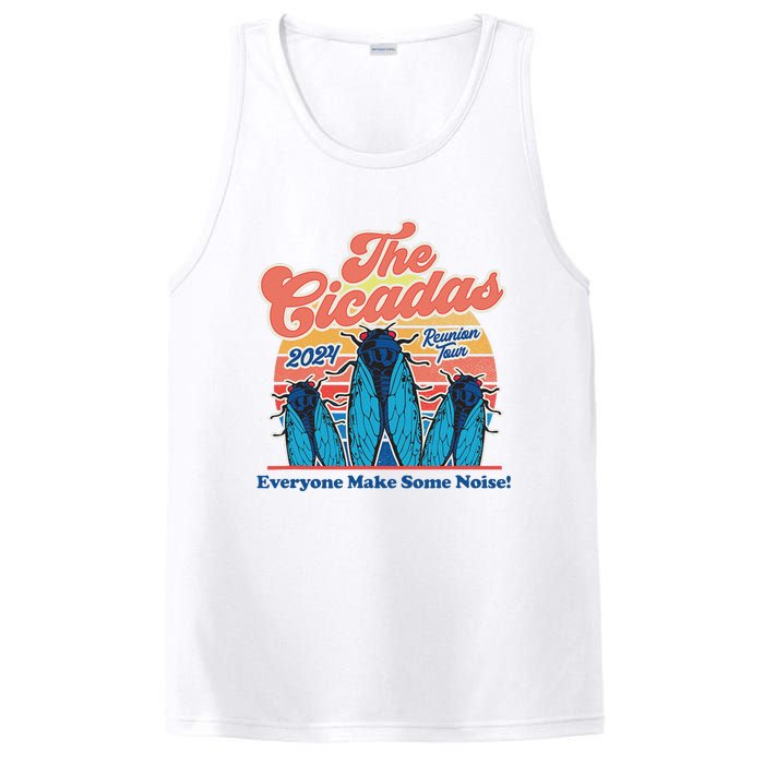 The Cicadas Reunion Retro Beach Concert Design PosiCharge Competitor Tank