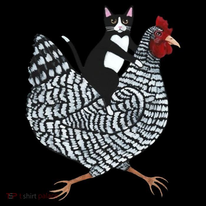 Tuxedo Cat Riding A Chicken Funny Impact Tech Backpack