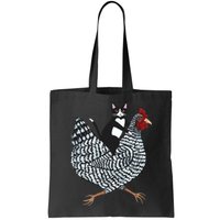 Tuxedo Cat Riding A Chicken Funny Bag