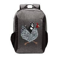 Tuxedo Cat Riding A Chicken Funny Vector Backpack