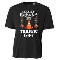 Traffic Cone Road Sign Safety Pylons Cooling Performance Crew T-Shirt